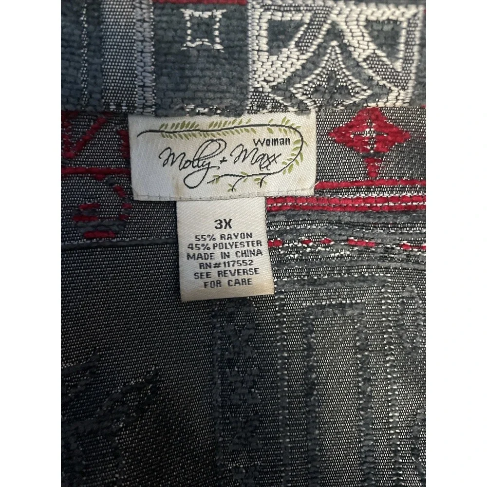 Molly & Maxx  1/4  Zip Blazer Women's Size‎ 3X Red And Black Casual Business
